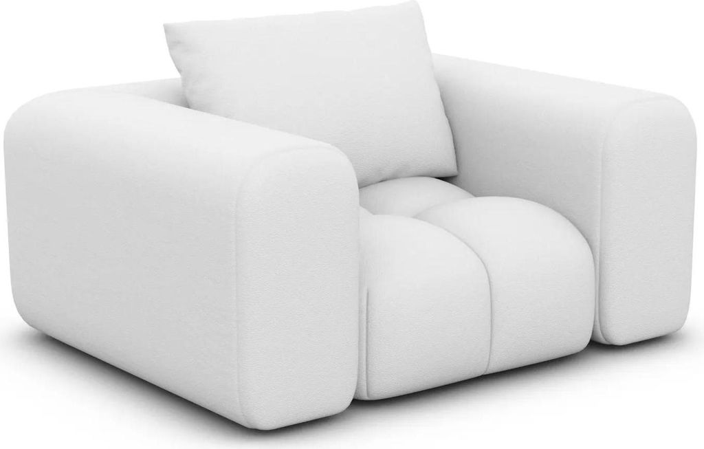 Echtleder Sessel Lavera Weiß