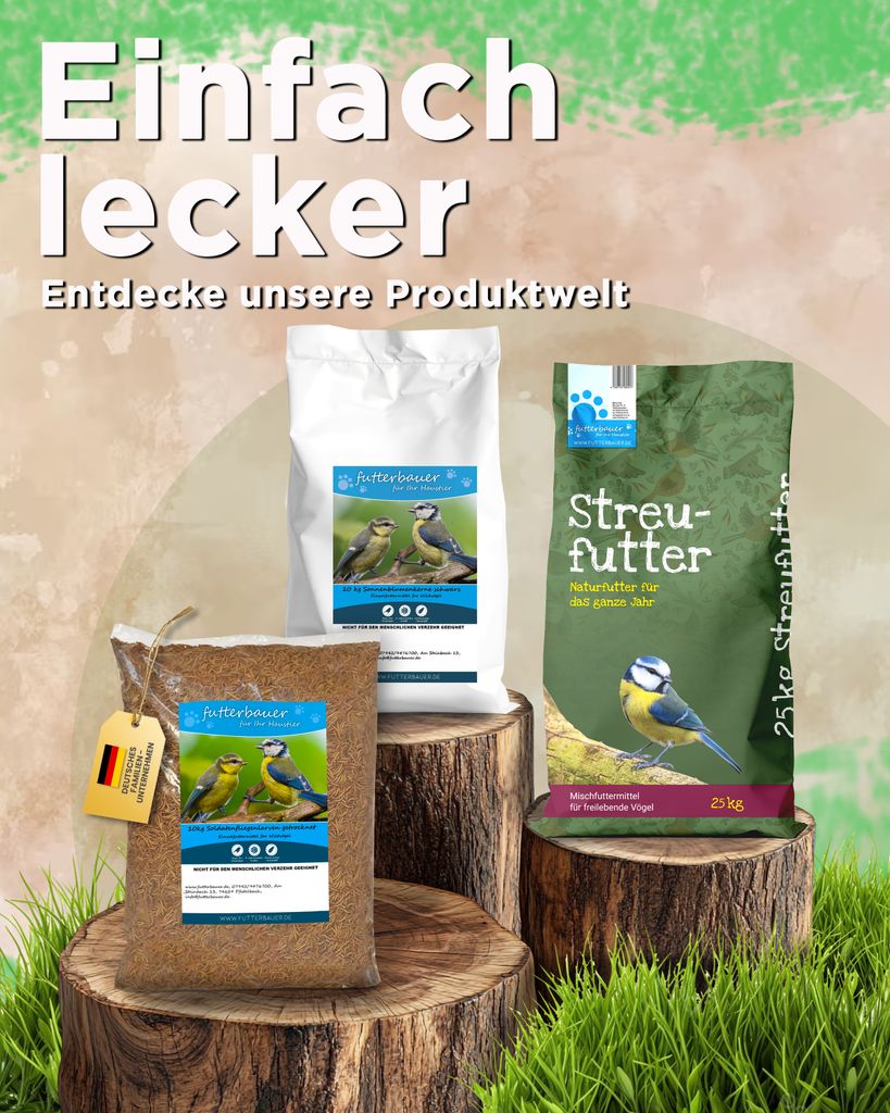 Futterbauer 25kg Sonnenblumenkerne schwarz Vogelfutter Produktbild 6