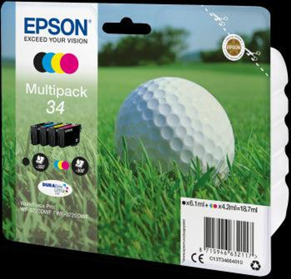 Epson 34 - Pack de 4 - noir, jaune, cyan, magenta - Image du produit 