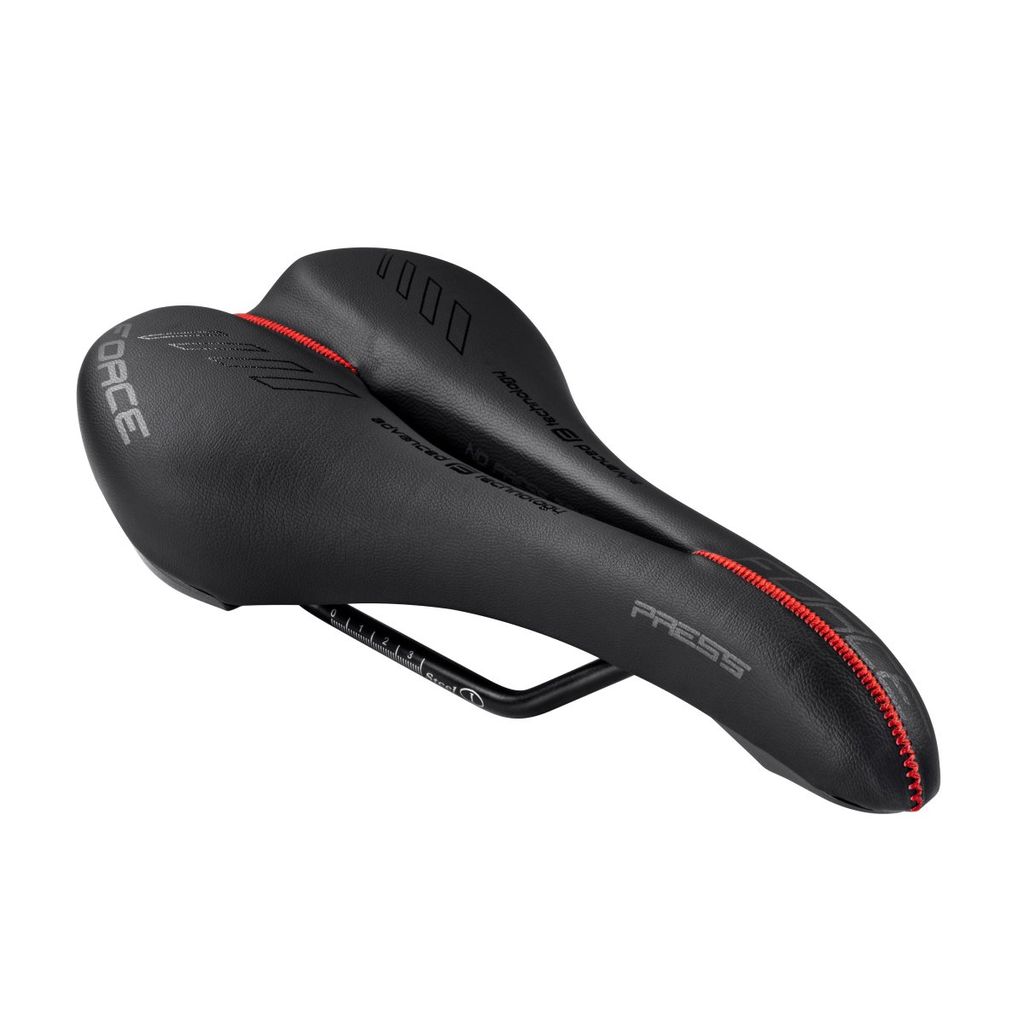 Force Press Saddle Black 134 mm Rostfreier Stahl Fahrradsattel