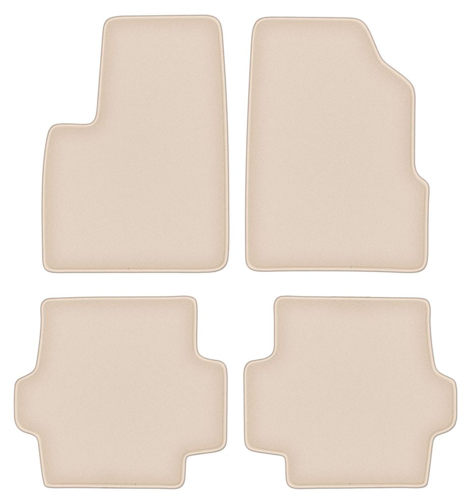 DURBAN Beige Velours-Fußmatten-Set für Chrysler Pacifica SUV (2003-2008)