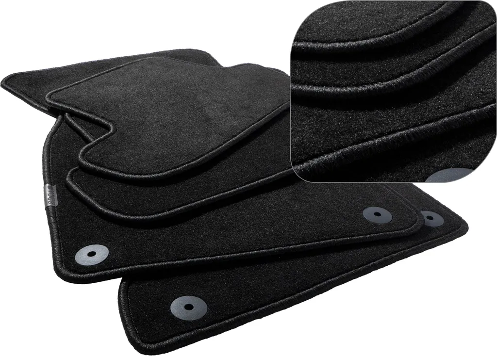 Wielganizator Fußmatten Opel Astra VI 4-tlg - Velours Basic Schwarz