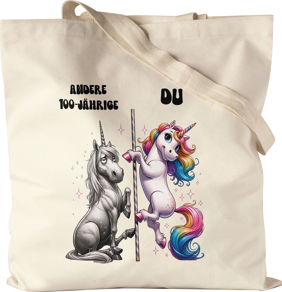 Andere 100-Jährige Du Einhorn Jutebeutel Geburtstag Freundin Party Lustig