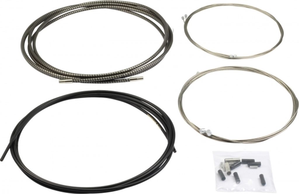 Yokozuna Reaction Cable System premium Brems- & Schaltzugset für Campy smoke grau