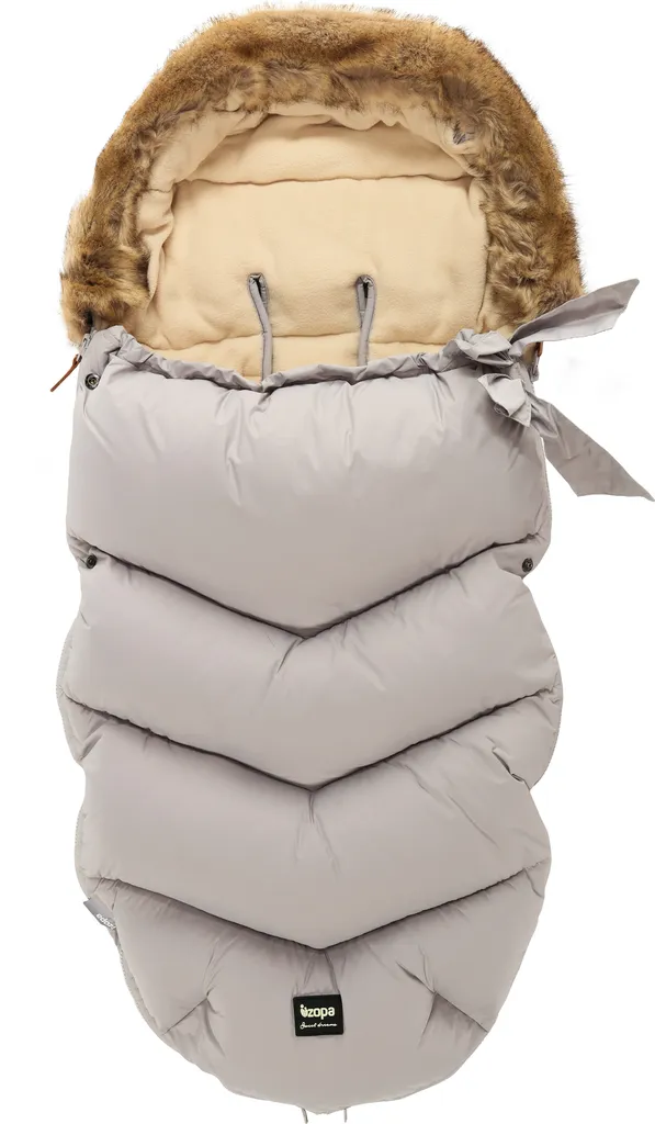 Doudou peluche hivernale ZOPA gris brumeux, cadeau de naissance idéal