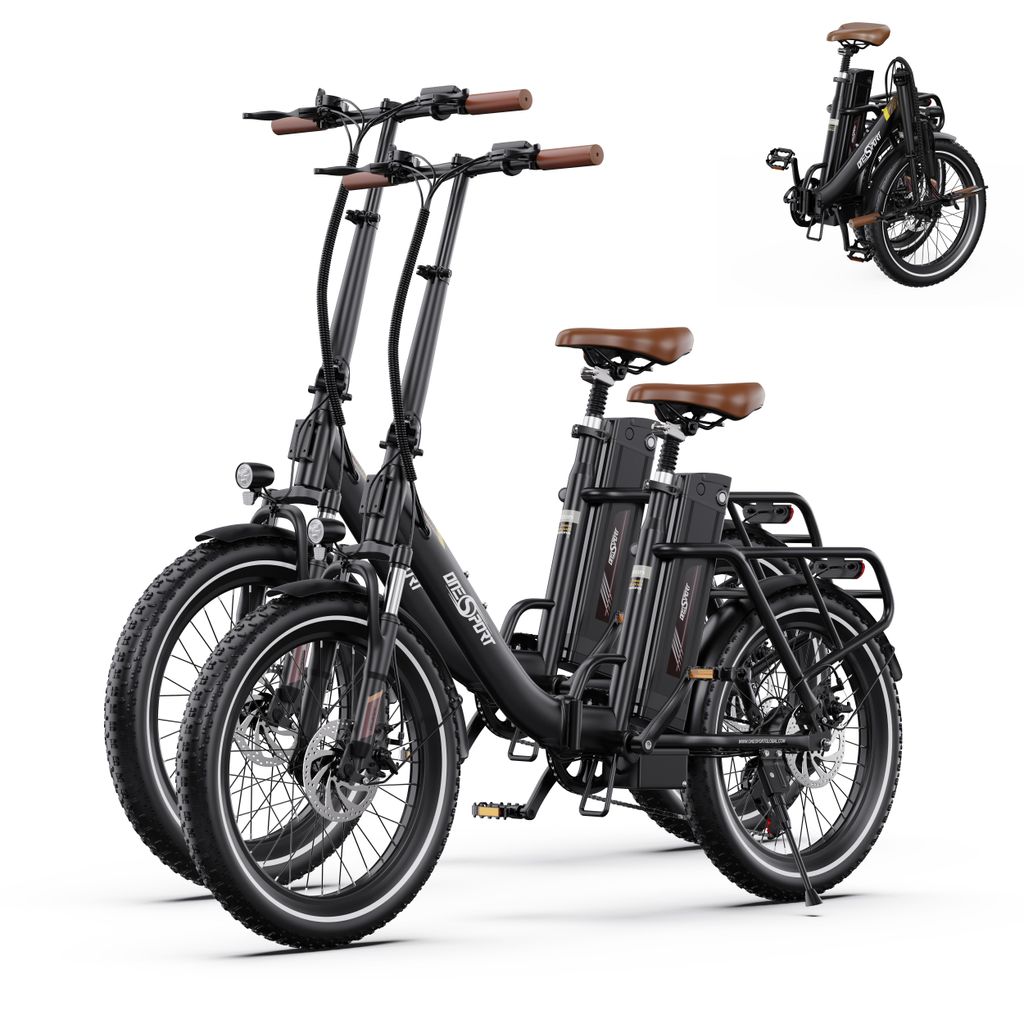 Onesport 20 Zoll Elektrofahrrad Pedelec,E-Klapprad 48V/17Ah,250W Motor,25km/h(2 Stück)