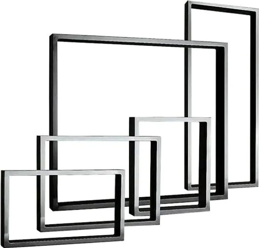 Piétement de table industriel en acier noir 80x72 cm - Structure stable