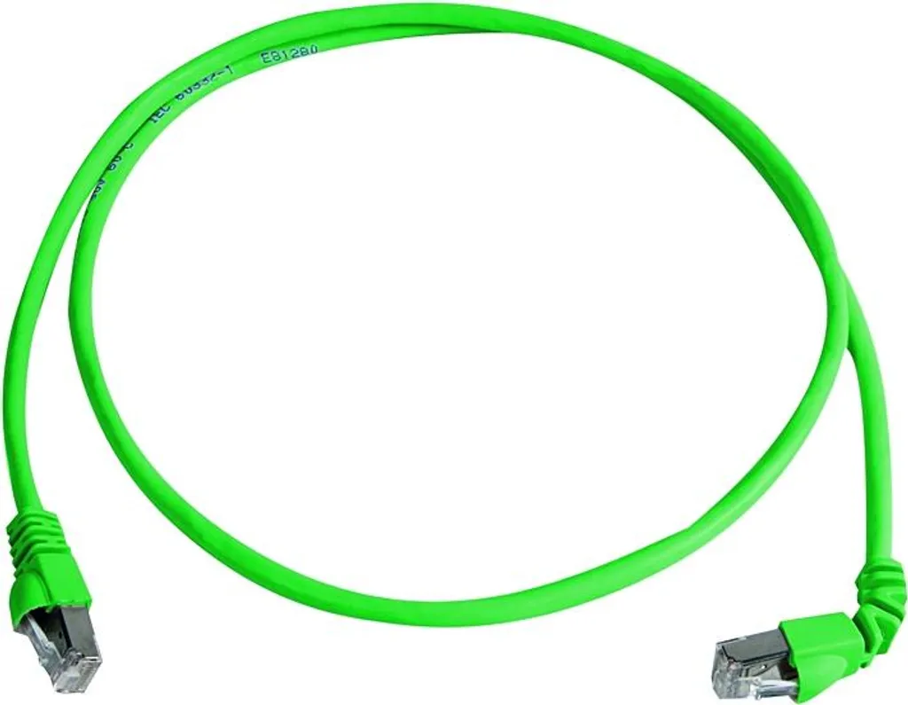 Câble Ethernet 5m Cat.6A vert Telegärtner pour connexion internet stable