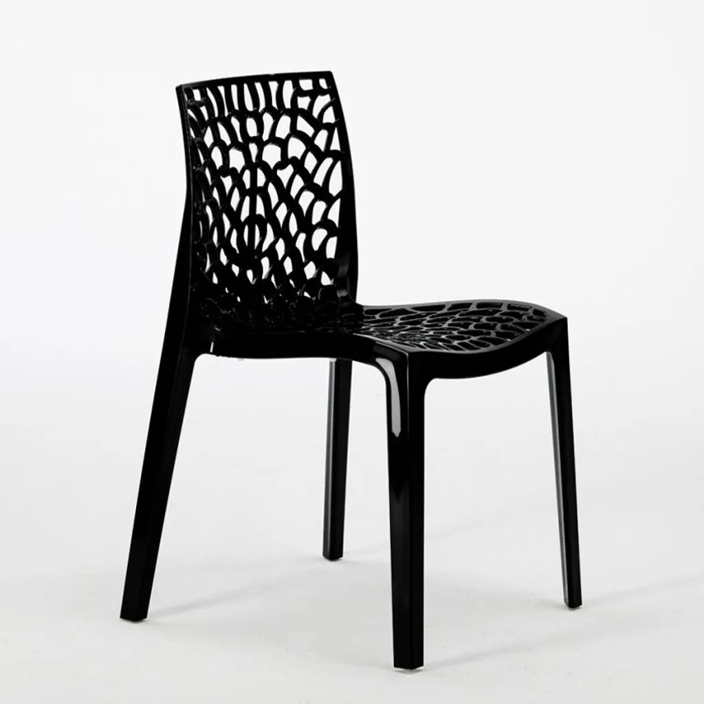 Sedie da Giardino Gruvyer Grand Soleil Nero - Ideale per Party e BBQ