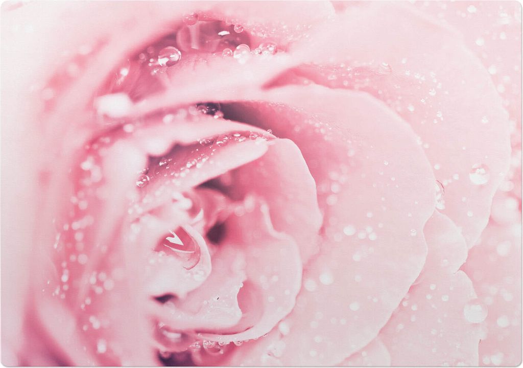 Blume Mit Tropfen – Bodenschutzmatte – Rutschfest – Schutzmatte für Büro – Vinylmatte – Stuhlunterlage –100 x 70 cm