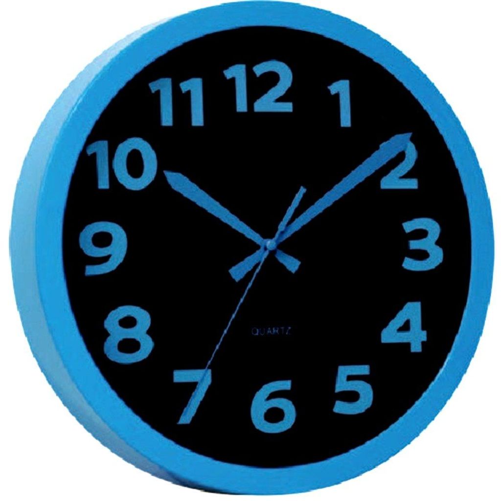 Technoline WT 7420 Wanduhr blau Kunststoff Durchmesser Produktbild 