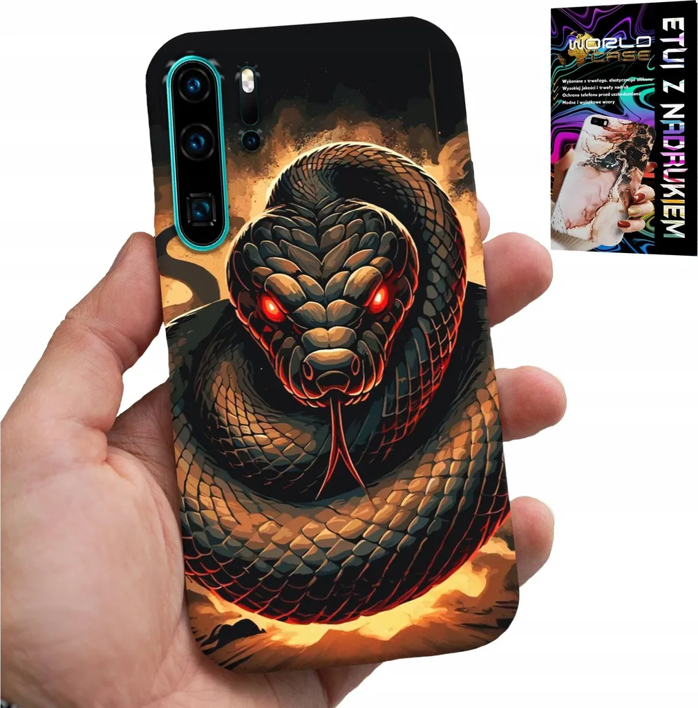 Custodia Huawei P30 Pro Serpente Cobra + Pellicola | Design Esclusivo