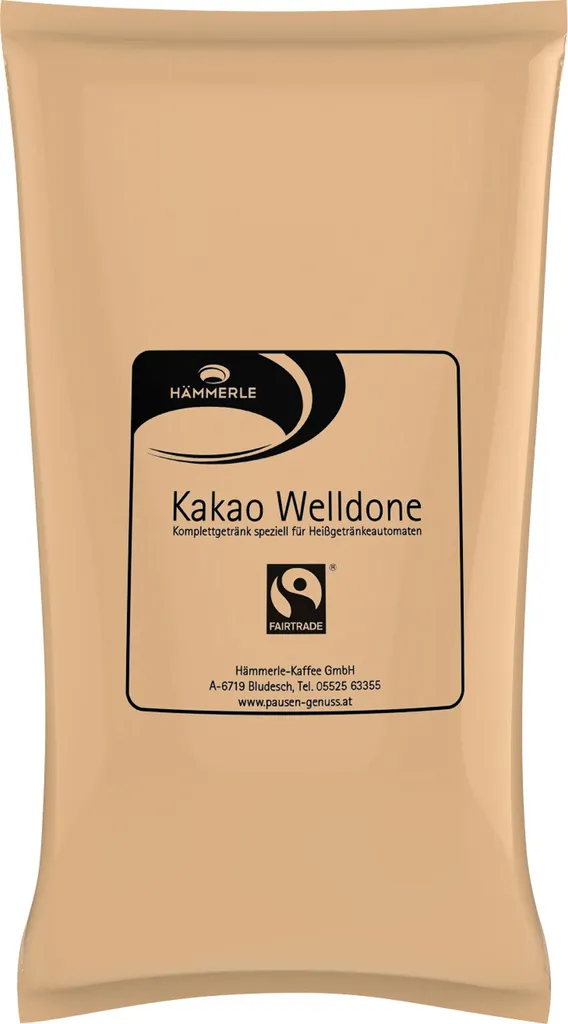 Chocolat en poudre pur Kakao Welldone 1kg saveur riche et onctueuse