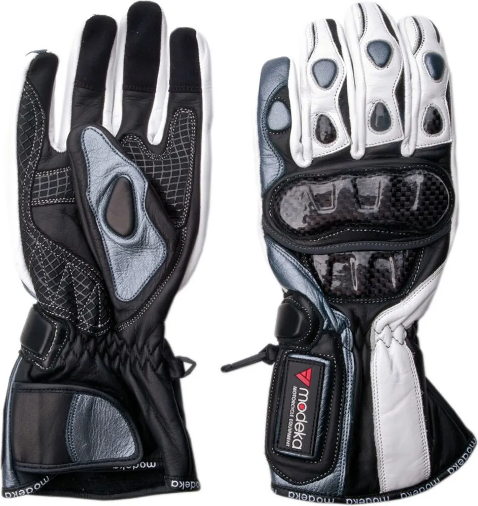 Gants de moto Modeka Sportie Noir Blanc Taille 7 - Protection et Confort