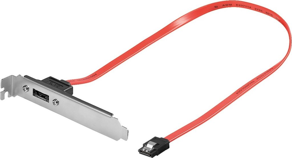 Goobay 93045 SLOT Blende eSATA, 0.5 m - 1x SATA (L-Typ) Mainboardstecker > 1x eSATA (I-Typ) Slotbuchse