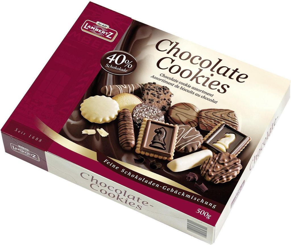 Lambertz Chocolate Cookies 40%Schokolade, 4er Pack 4 x 500 Produktbild 