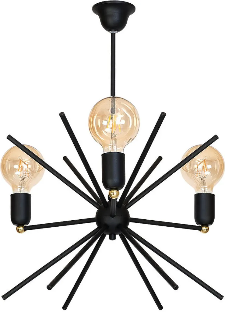 Suspension ASTRA noire idéale pour table à manger et grand salon 60cm
