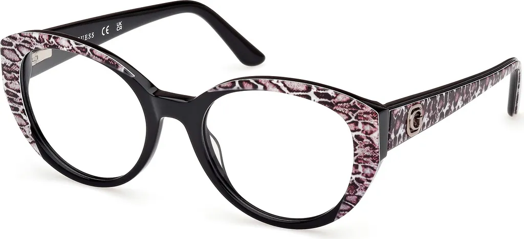 Monture Optique Femme Guess GU50127 Noire Style Papillon Chic 53mm