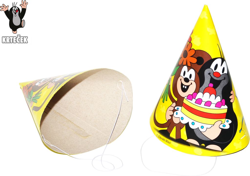 Party-Hüte „Der Maulwurf und seine Freunde“ 6 Stück, 15 cm Produktbild 