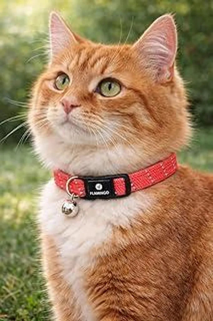 Collare Antistrozzo Gatto Elza Rosso Corallo Riflettente 20-34 cm