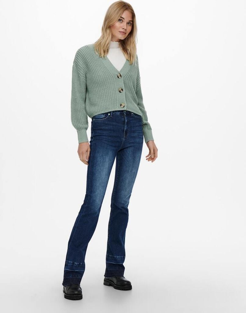 ONLY Kurze Strickjacke Langarm V-Ausschnitt Knitted Produktbild 16