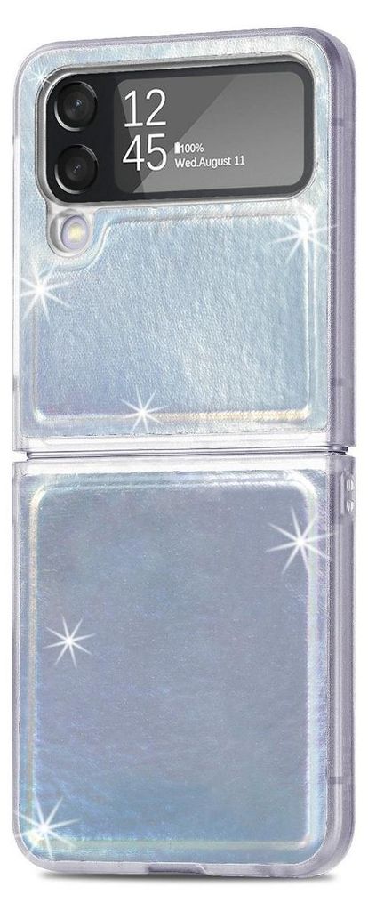 König Design Hülle kompatibel mit Samsung Galaxy Z Flip4 5G Kunststoff Soft Handyhülle - Handy Case Weiß