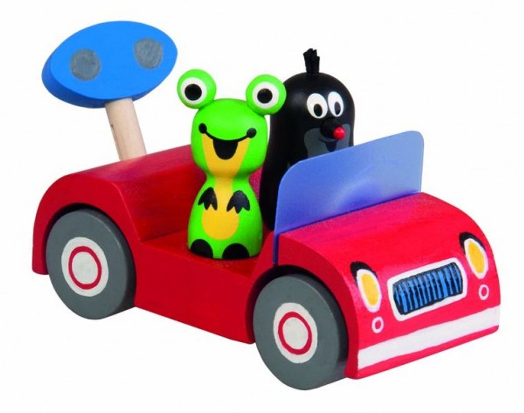 Detoa Dřevěné auto červené - Krtek na výletě Obrázek produktu 