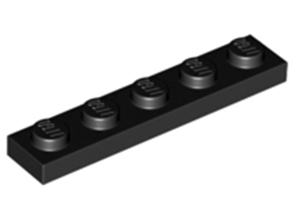 Lego 1x5 Platte 78329 - 100 Stück Schwarz