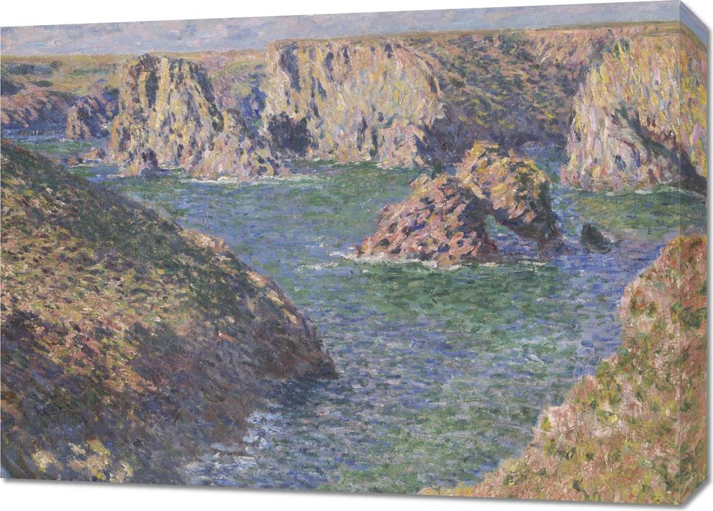 Bild 70x50cm Port-Domois, Belle-Isle, Monet Vintage