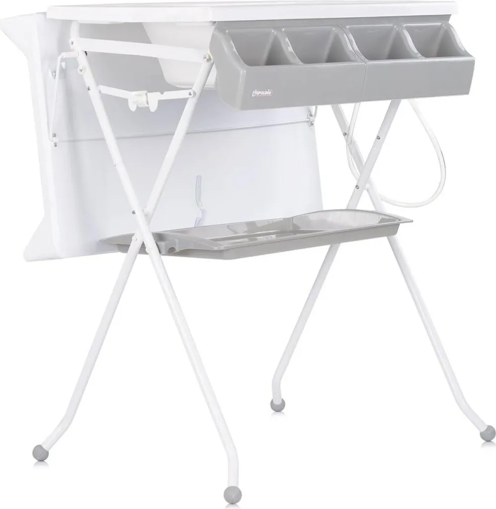 Chipolino Aqua Baignoire bébé et Table à langer 2 en 1 avec Support Gris - 3