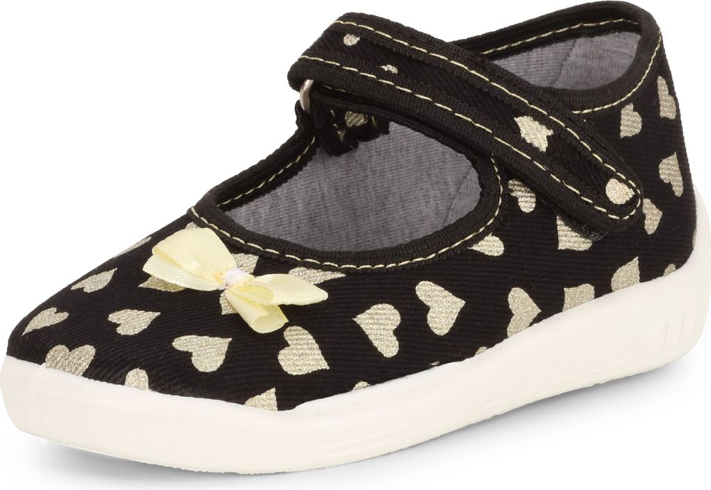 Ladeheid Kinder Hausschuhe LARW004 (Schwarz Herzen, 20 EU)