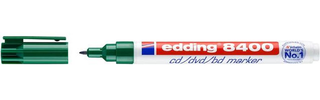 Edding - CD-Marker 8400 rund 0,5-1,0mm grün | 10 Stück