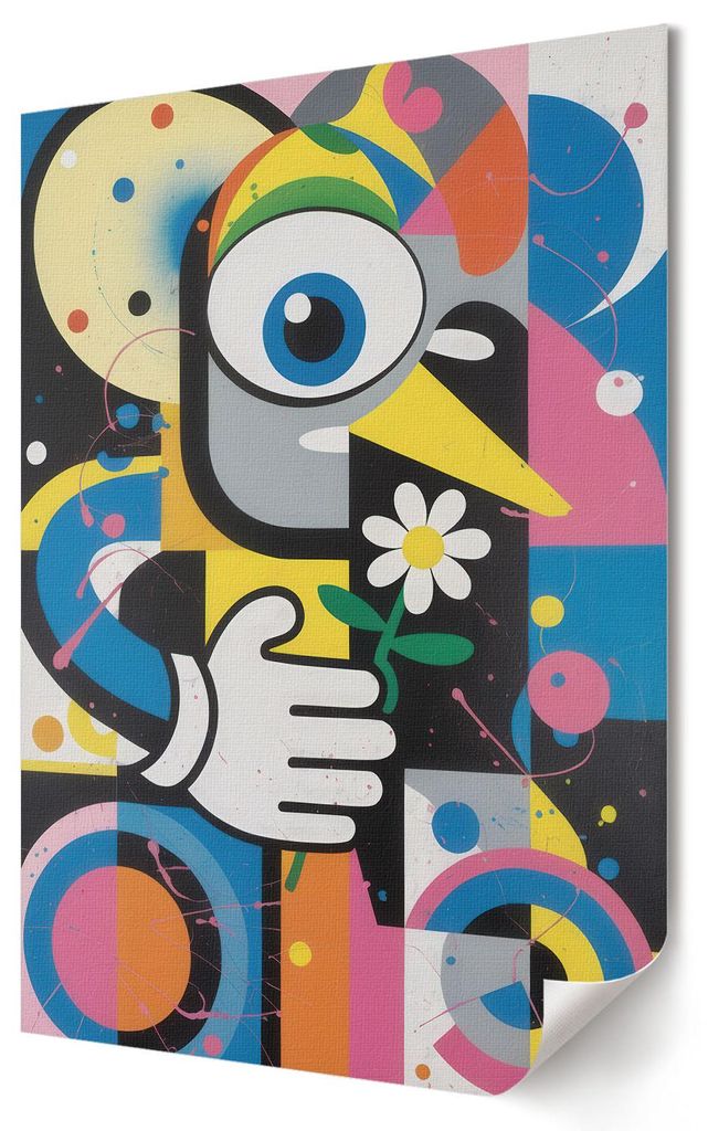 Buntes Muster- Kunstdruck A3 (29x42 cm) - Ausdrucksstark, Popkultur- Wandbild für Wohnzimmer Schlafzimmer & Flur, Modernes Poster Wanddeko, Ungerahmt