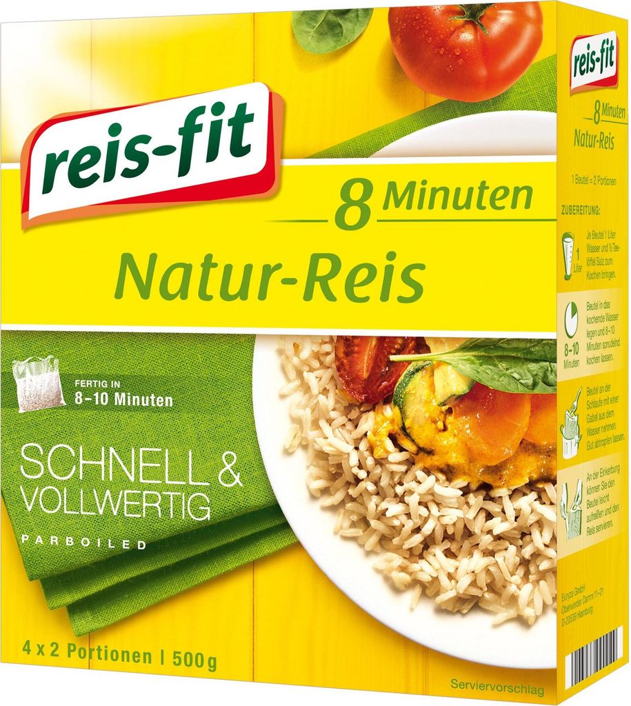 reis-fit 8 Minuten Natur Reis (500g Packung)