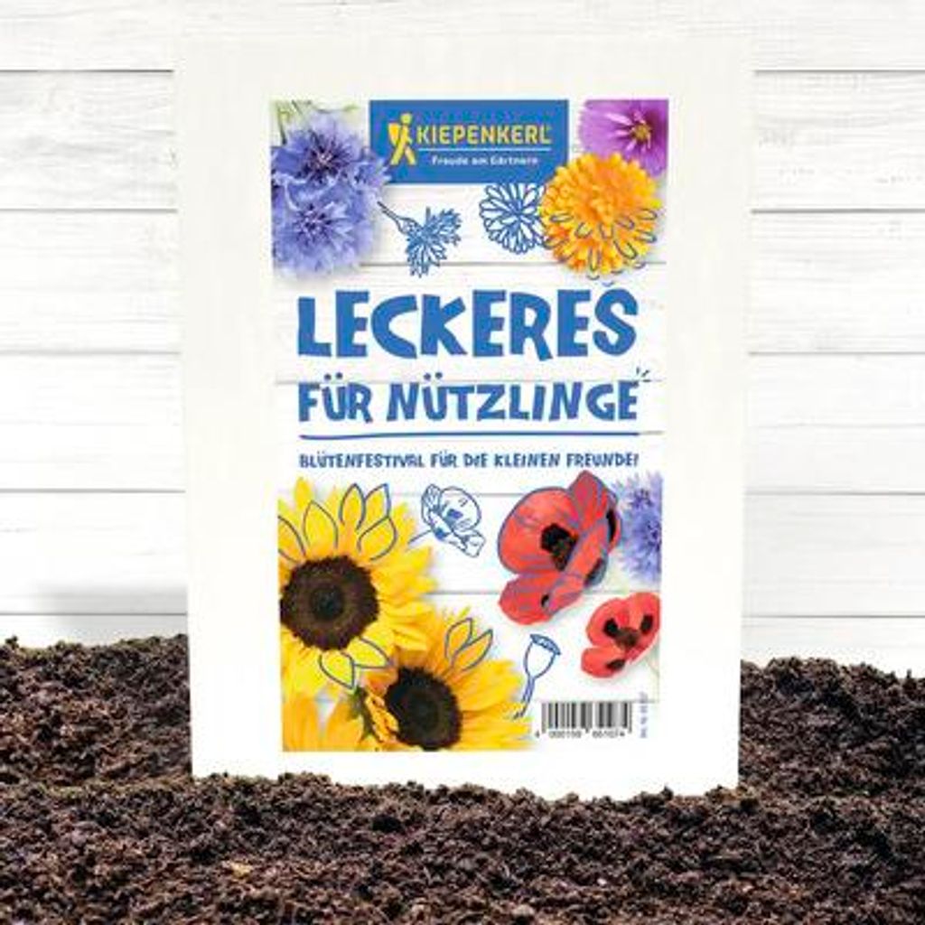Blumensamen-Set Kiepenkerl 'Leckeres für Nützlinge', 5 Packungen inkl. Aussaatratgeber