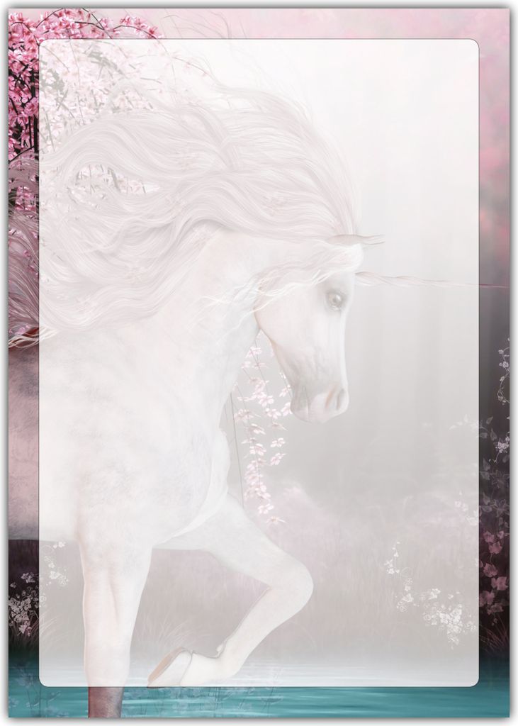 Kinder Motivpapier Briefpapier magisches Einhorn Unicorn (MPA-5222, DIN A4, 25 Blatt)