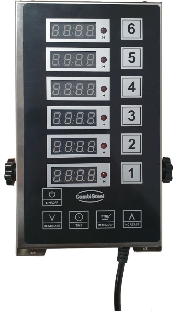 CHEFGASTRO Digitaler Küchentimer mit 6 Kanälen HxBxT Produktbild 