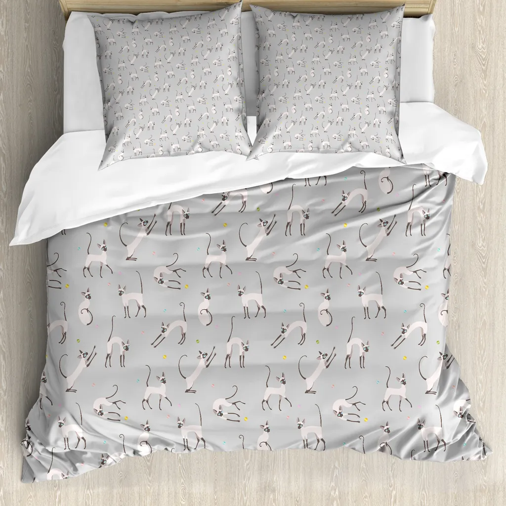 Copripiumino Grigio Chiaro ABAKUHAUS 155x220 - Design Gatti e Comfort