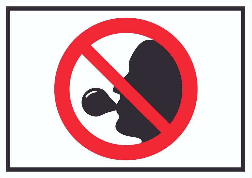 Schild Kaugummi verboten Symbol A4 (210x297mm)