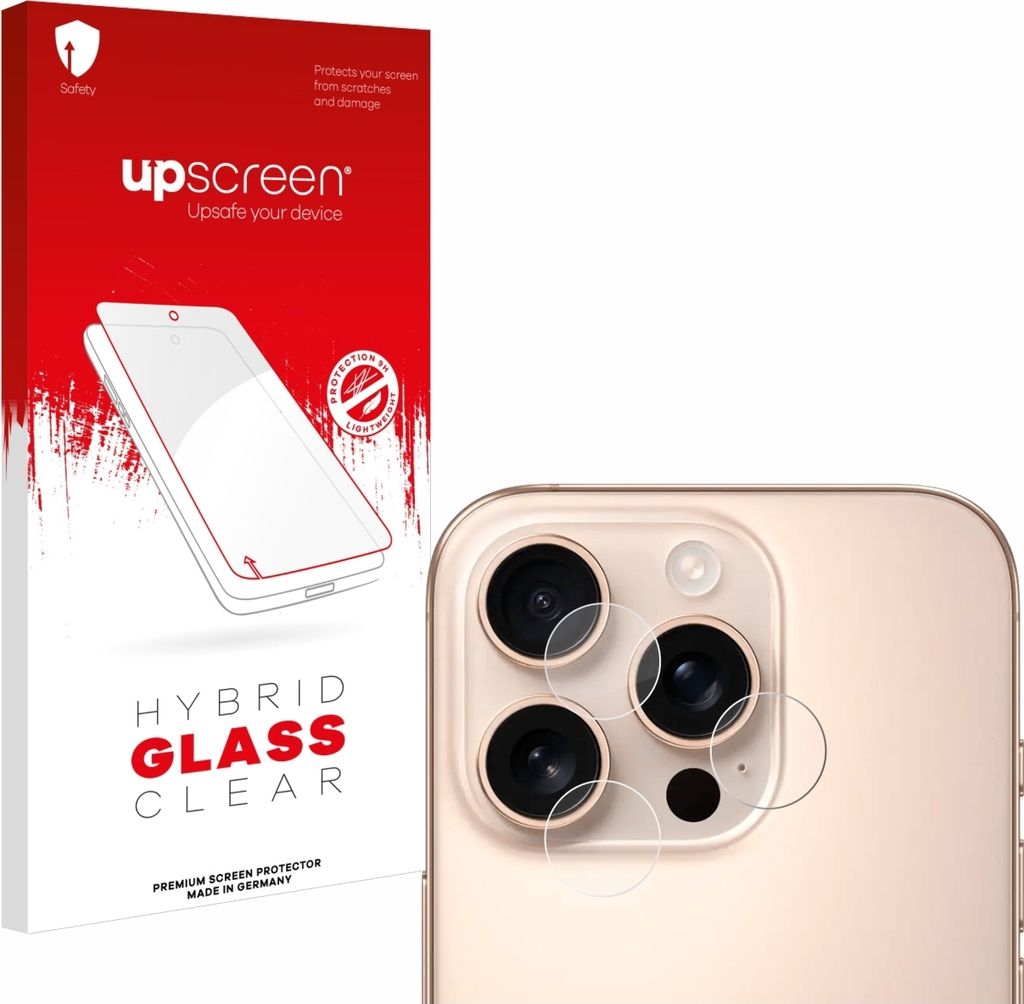 upscreen Schutzglas für Apple iPhone 16 Pro Max (NUR Kameraschutz) Schutzfolie Panzer Folie Glas Display Schutz klar