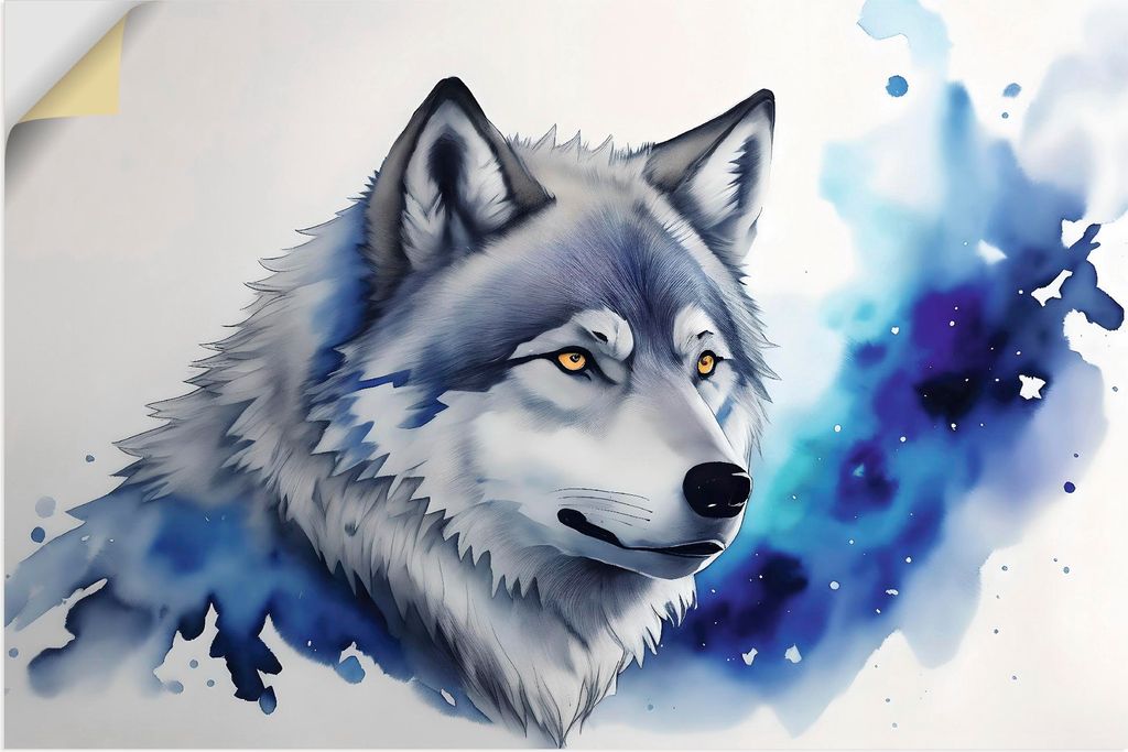 ARTland Wandbild, selbstklebend Wolf Größe: 60x40 cm