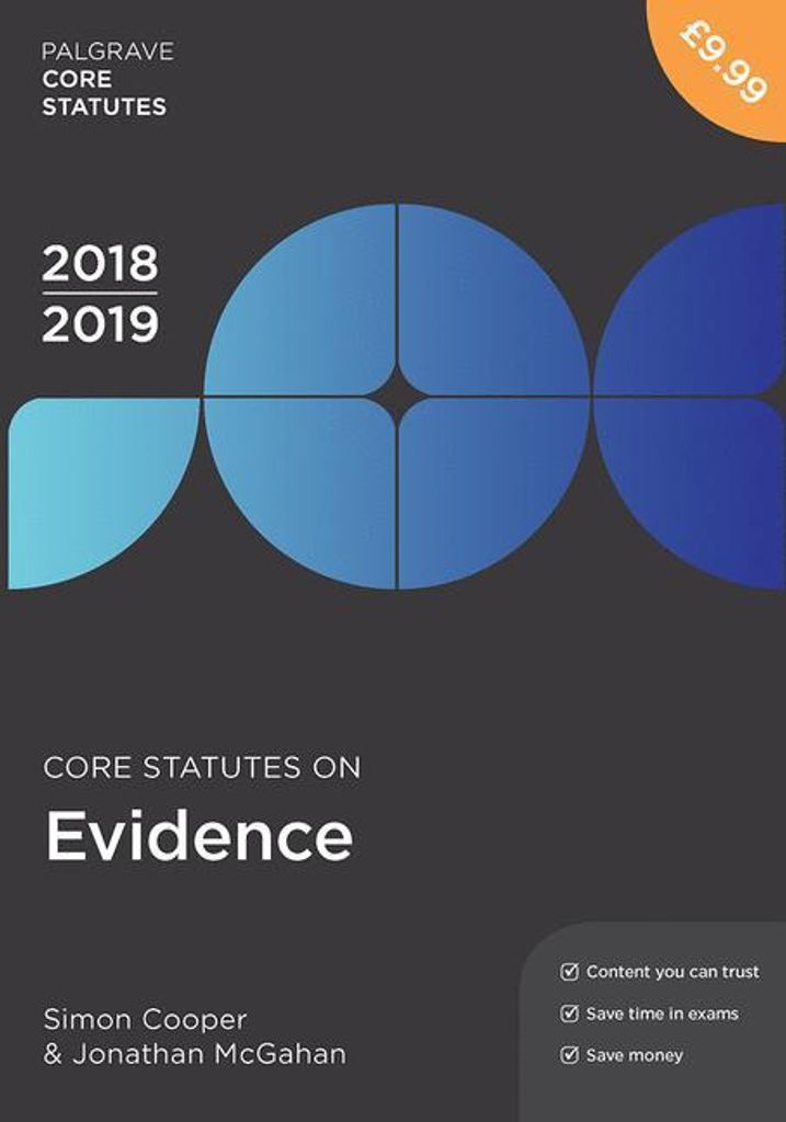 Core Statutes On Evidence 201819 – Lingua: Inglese