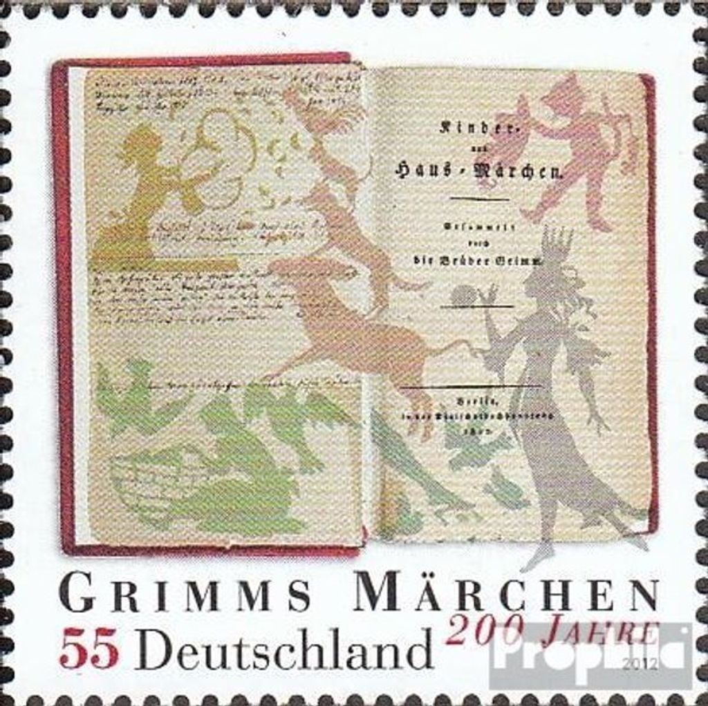 Briefmarken BRD (BR.Deutschland) 2012 Mi 2938 (kompl.Ausg.) postfrisch 200 Jahre Grimms Märchen