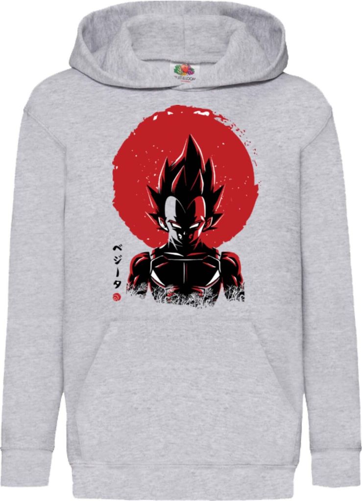 Kinder Kapuzenpullover Dragon Anime Manga Ball Z Vegeta 03, 5-6 Jahr - 116 / Grau