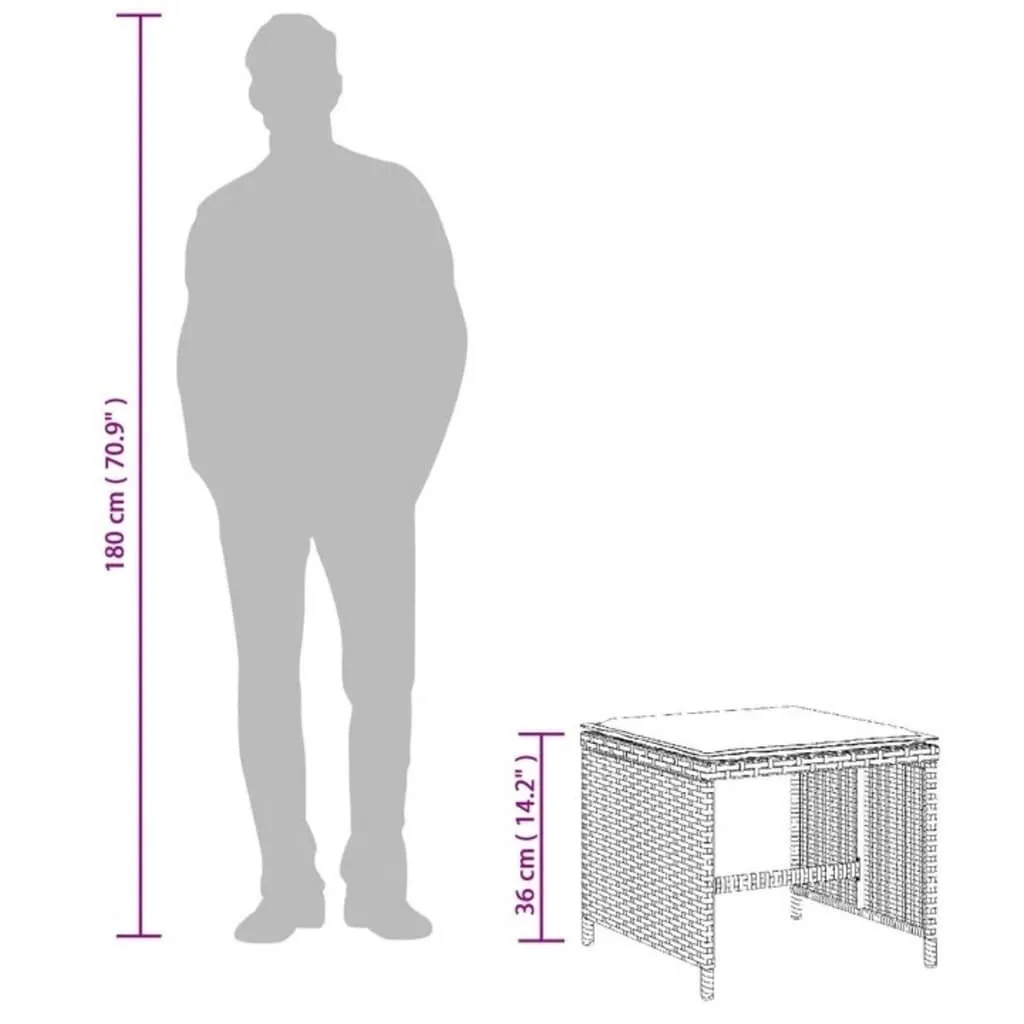 4 Sgabelli Giardino SYFAX Marroni: Comfort e Stile in Polyrattan - 9