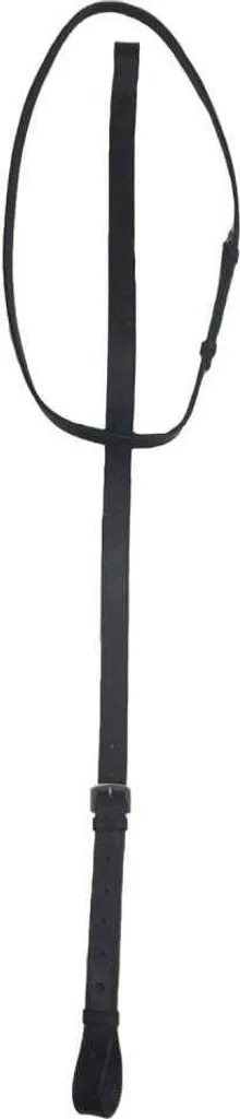 Martingale à anneaux en cuir noir pour poney - Accessoire de bridon