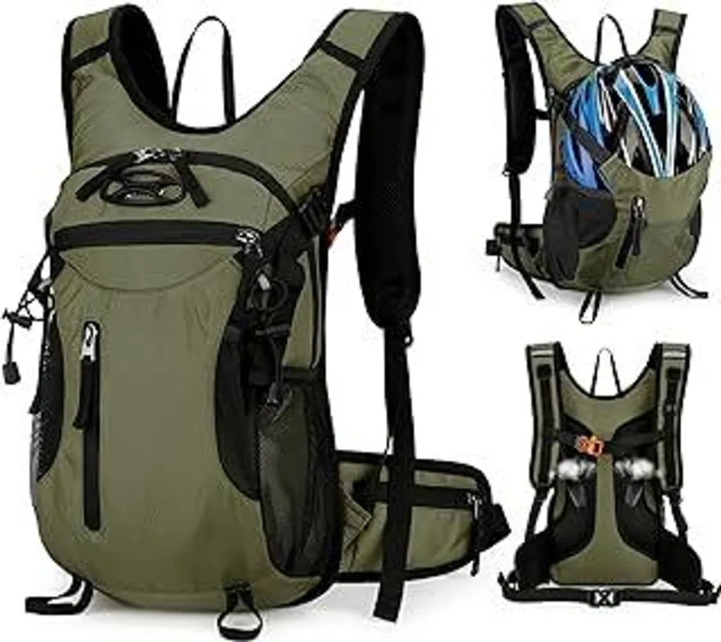 Zainetto Moto e Bici 15L Verde - Zaino Sportivo Compatto e Funzionale