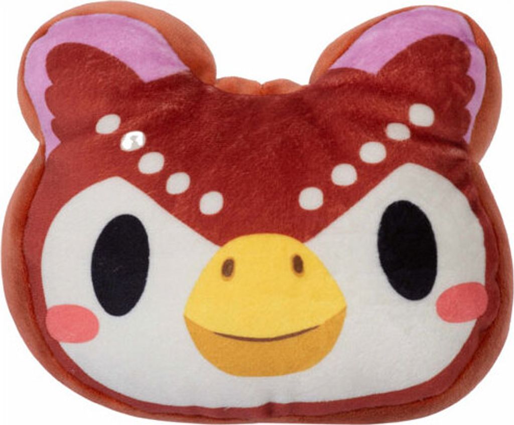 A plush toy of a deer character from Animal Crossing.