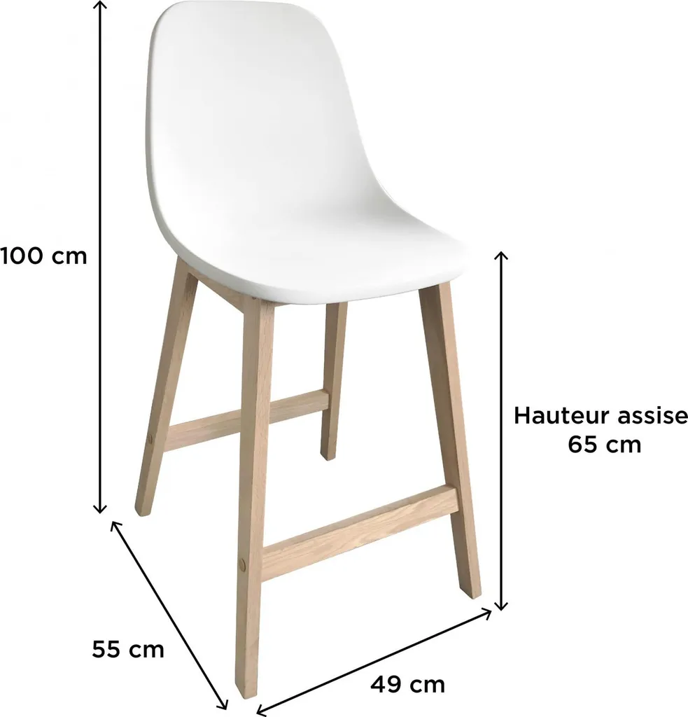 Chaise de bar ELIOS 65cm : fini les tabourets inconfortables - 3