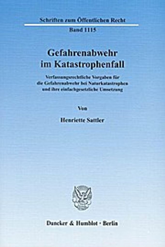 Gefahrenabwehr im Katastrophenfall